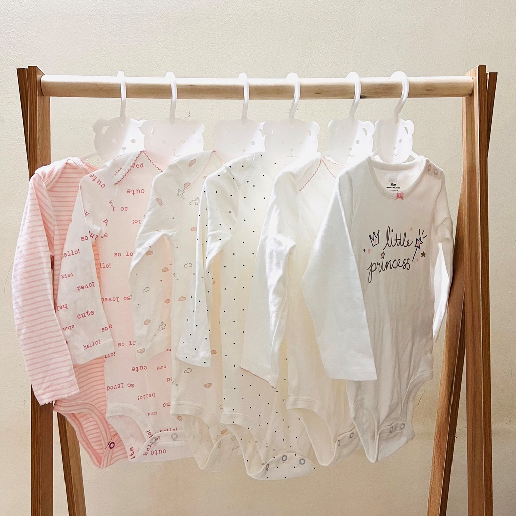 Bộ Carter dài tay dễ thương cho bé gái thu đông size 12-18M từ 12 đến 18 tháng/ Bodysuits dễ thương cho bé