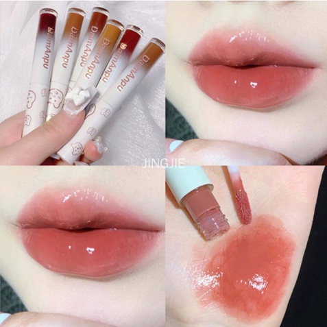 Set 3 thỏi son bóng vỏ hình chú gấu nhỏ