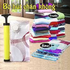 Bộ 8 túi hút chân không kèm bơm tay cất chăn màn quần áo
