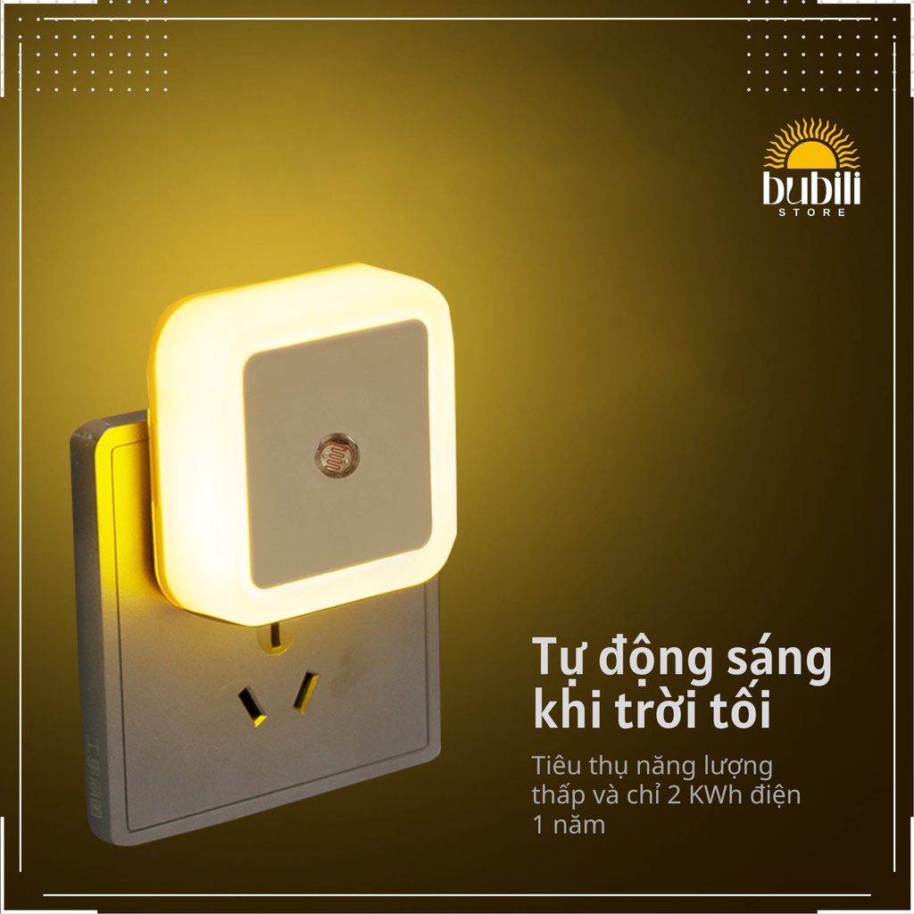 Đèn ngủ Cắm điện Cảm biến điều khiển ánh sáng