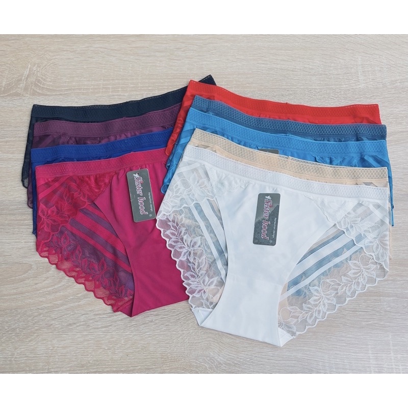 Quần lót Su pha Ren Thái Siêu Mềm mịn _ Quần chip Nữ ren Thêu cực sang 206