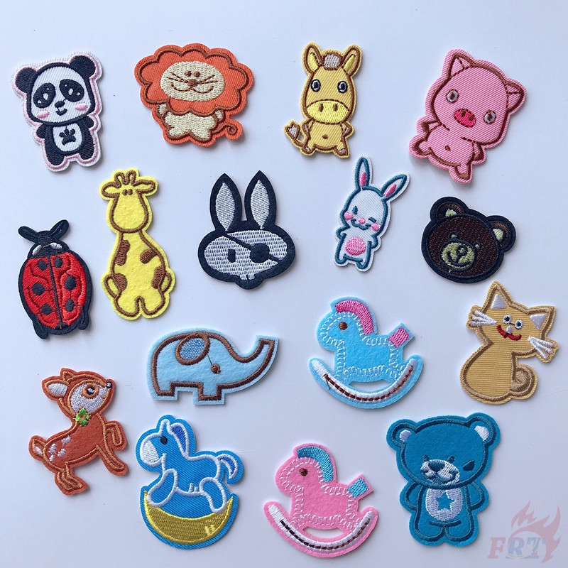 16 miếng vá trang trí quần áo dạng thêu/ủi hình thú hoạt hình（☸ Animals Patch ☸）