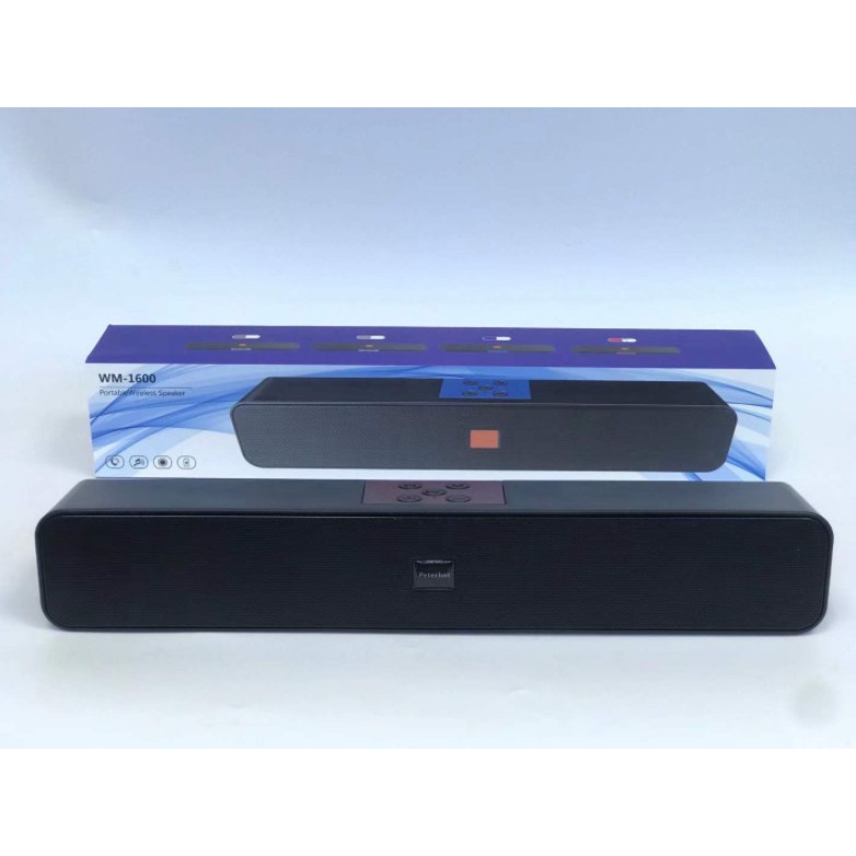 Loa Bluetooth 5.0 Super BASS WM -1600, Kết hợp 4 loa in 1, Bass -Âm thanh vòm 3D Treble Siêu ấm