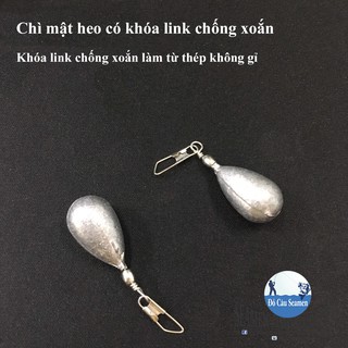 Chì mật heo câu cá loại tốt, có khóa link chống xoắn