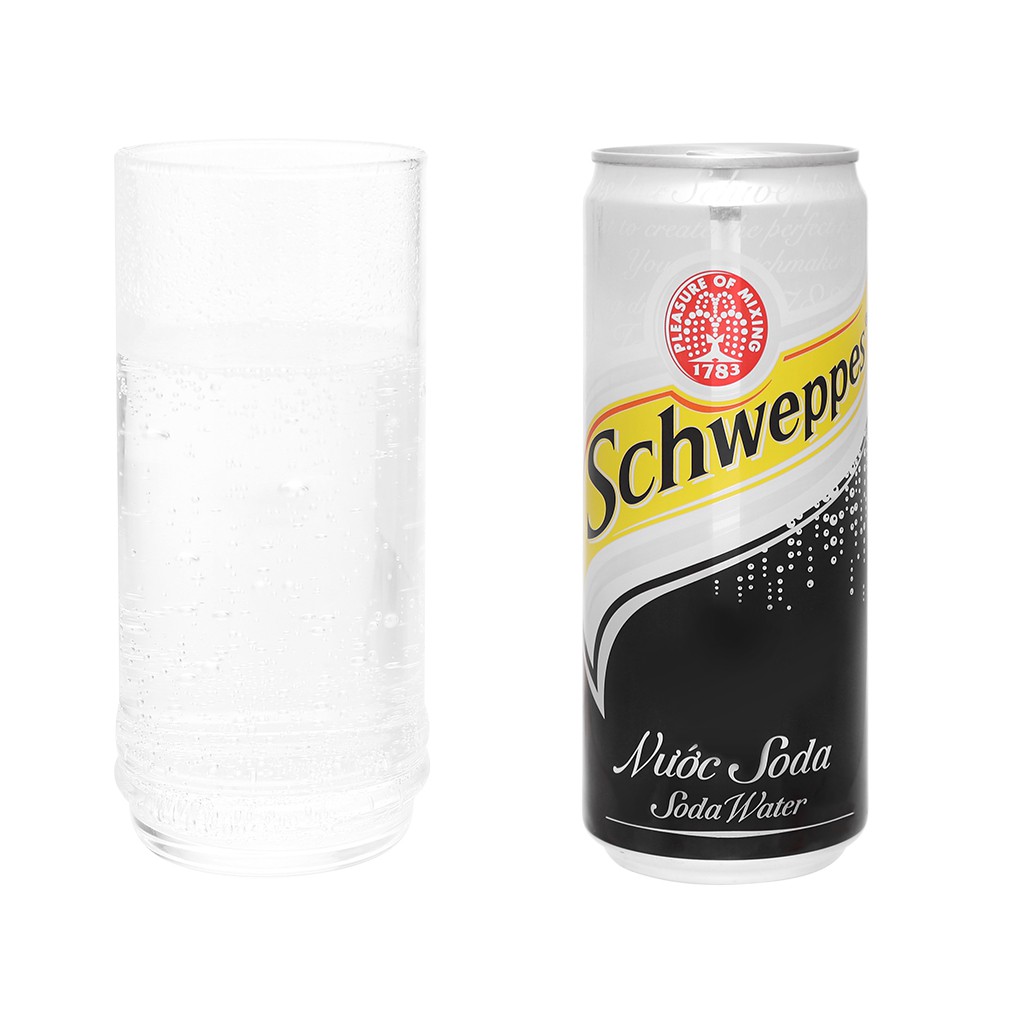 Thùng 24 Lon Nước Giải Khát Schweppes Soda 320ml - Đồ uống Soda pha chế chuyên nghiệp