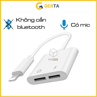 Jack Chia Cổng Iphone Vừa Sạc Vừa Cắm Tai Nghe 2 Cổng Lightning 🔴FREESHIP🔴 Giắc Chuyển Đổi ĐIện Thoại