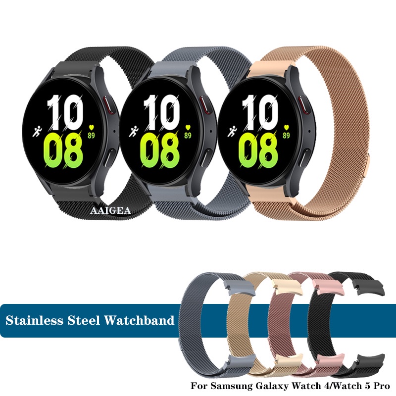 Dây Đeo Inox Khóa Nam Châm Cho Đồng Hồ Thông Minh Samsung Galaxy Watch 5 / 4 40mm 44mm / Watch5 Pro 45mm / Watch4 Classic