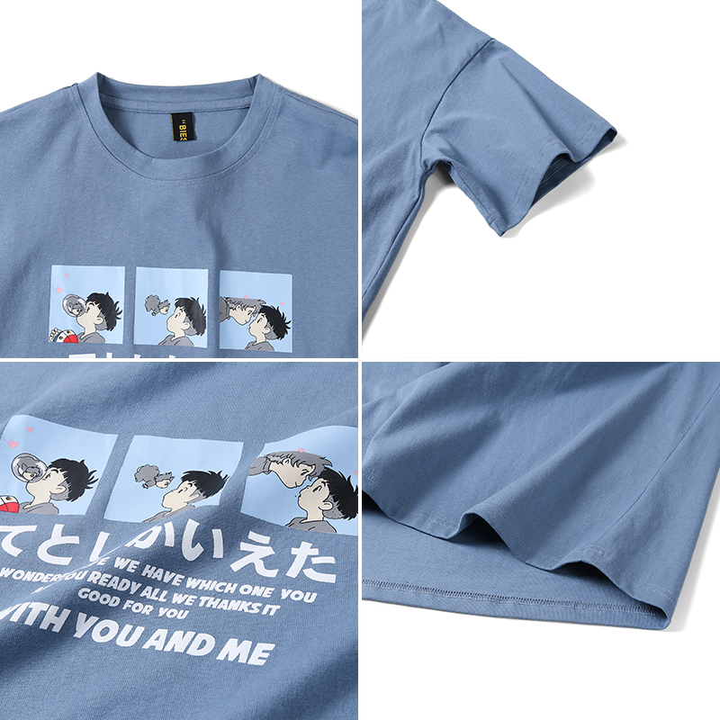 Áo Thun Tay Ngắn Cổ Tròn Dáng Rộng Thời Trang Cho Các Cặp Đôi | BigBuy360 - bigbuy360.vn