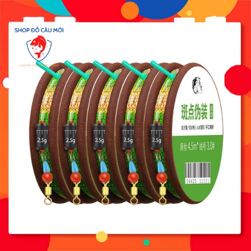 Trục câu đơn câu đài buộc sẵn cước câu cá tàng hình đủ kích cỡ, thẻo câu đa năng PK-7