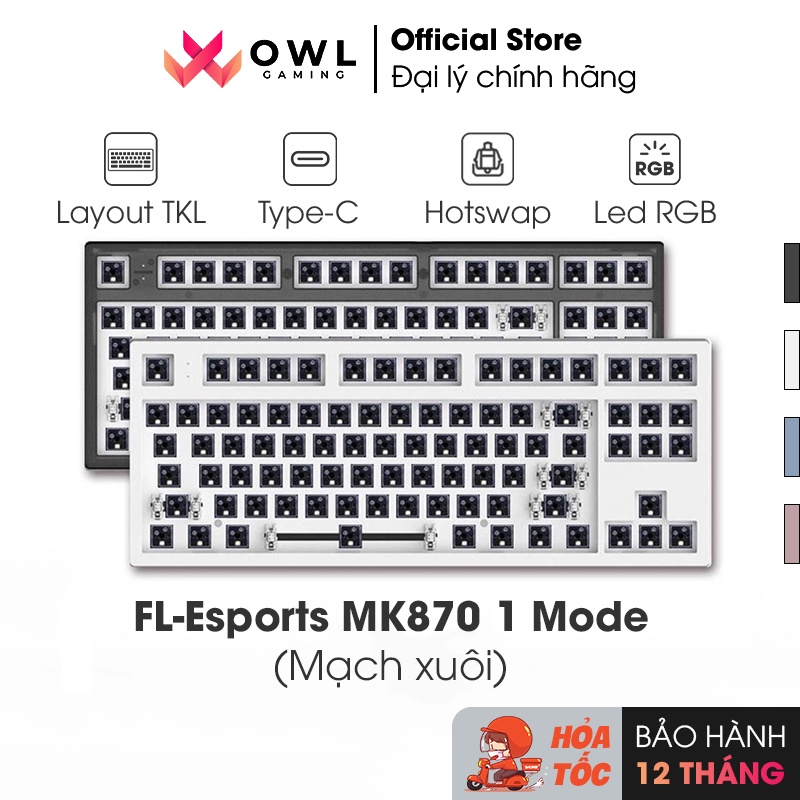 Kit bàn phím cơ FL-Esports K210-MK870 1 Mode (Mạch xuôi) (Type-C / Hotswap / Led RGB)