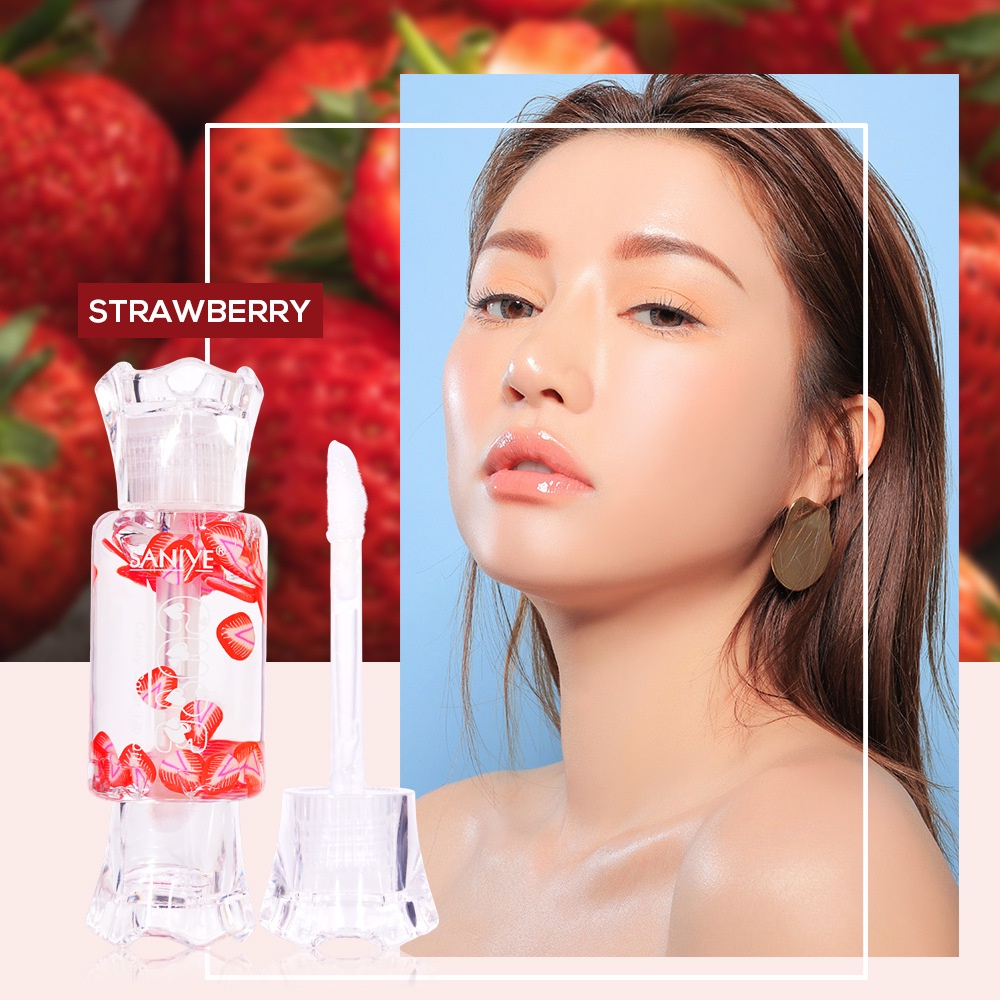 [Hàng mới về] Dầu dưỡng môi trong suốt SANIYE dưỡng ẩm hương trái cây thiết kế vỏ hình viên kẹo