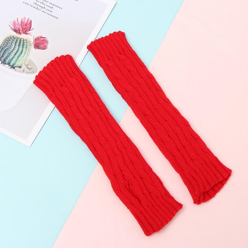 ESPO Găng Tay Len Dài 30cm Hở Ngón Ấm Áp Xinh Xắn