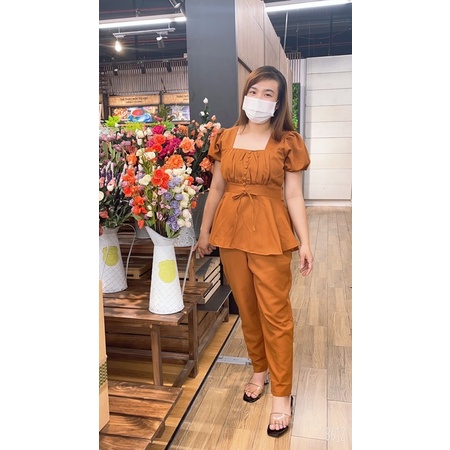 Sét Peplum Nút Bọc Bigsize 55kg Đến 100kg