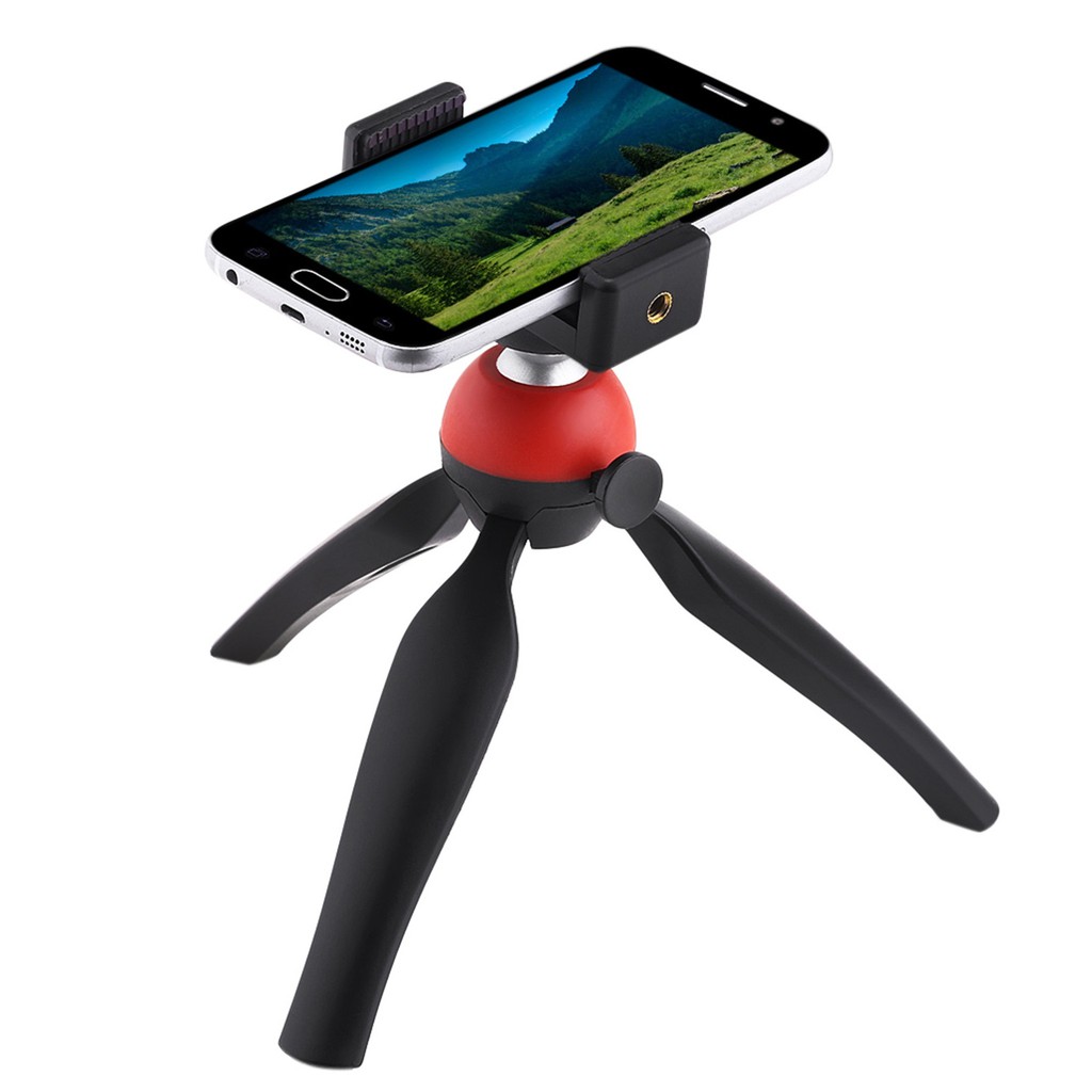 ✔️✔️ Giá đỡ điện thoại 3 chân Tripod K3 XOAY 360 (ĐỎ ĐEN) + Giá kẹp điện thoại 002