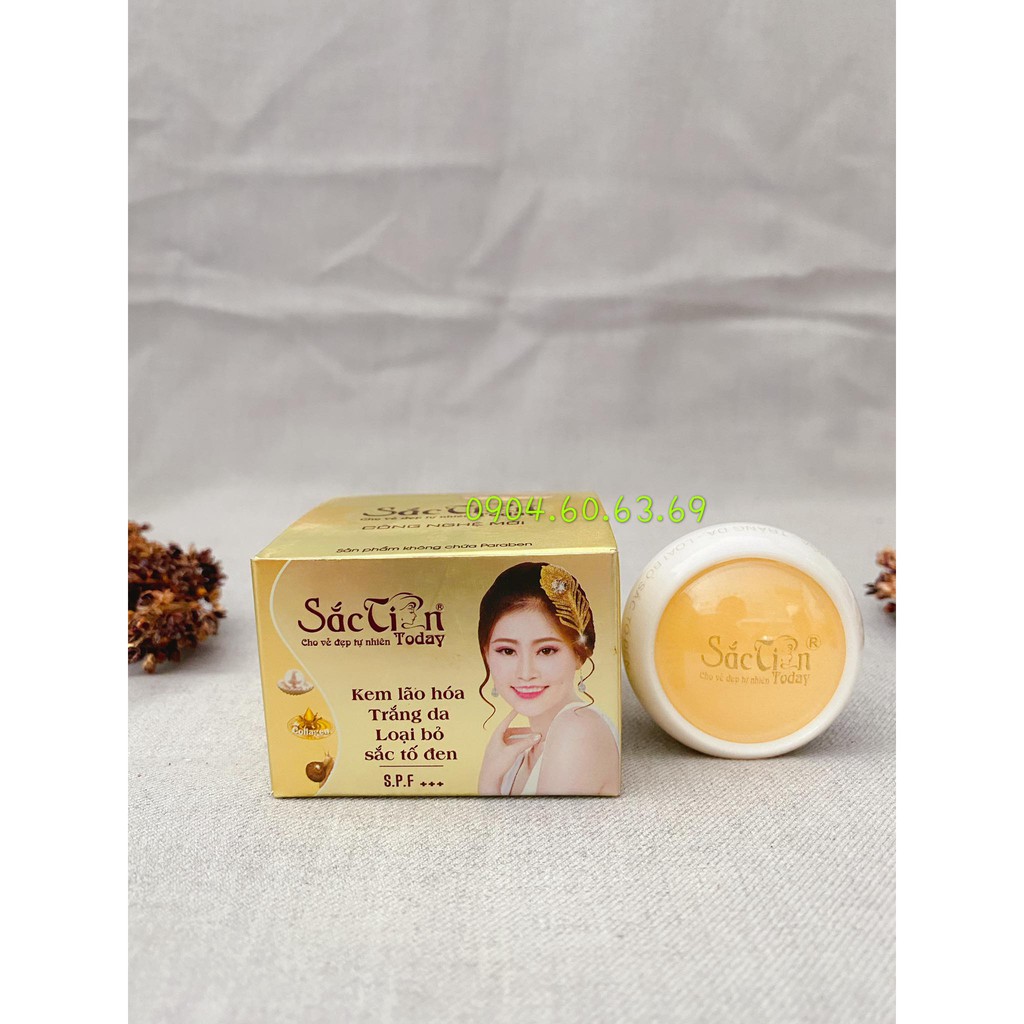 Kem SẮC TIÊN 8g Lao Hóa Trắng Da Loại Bo Sắc Tô Đen