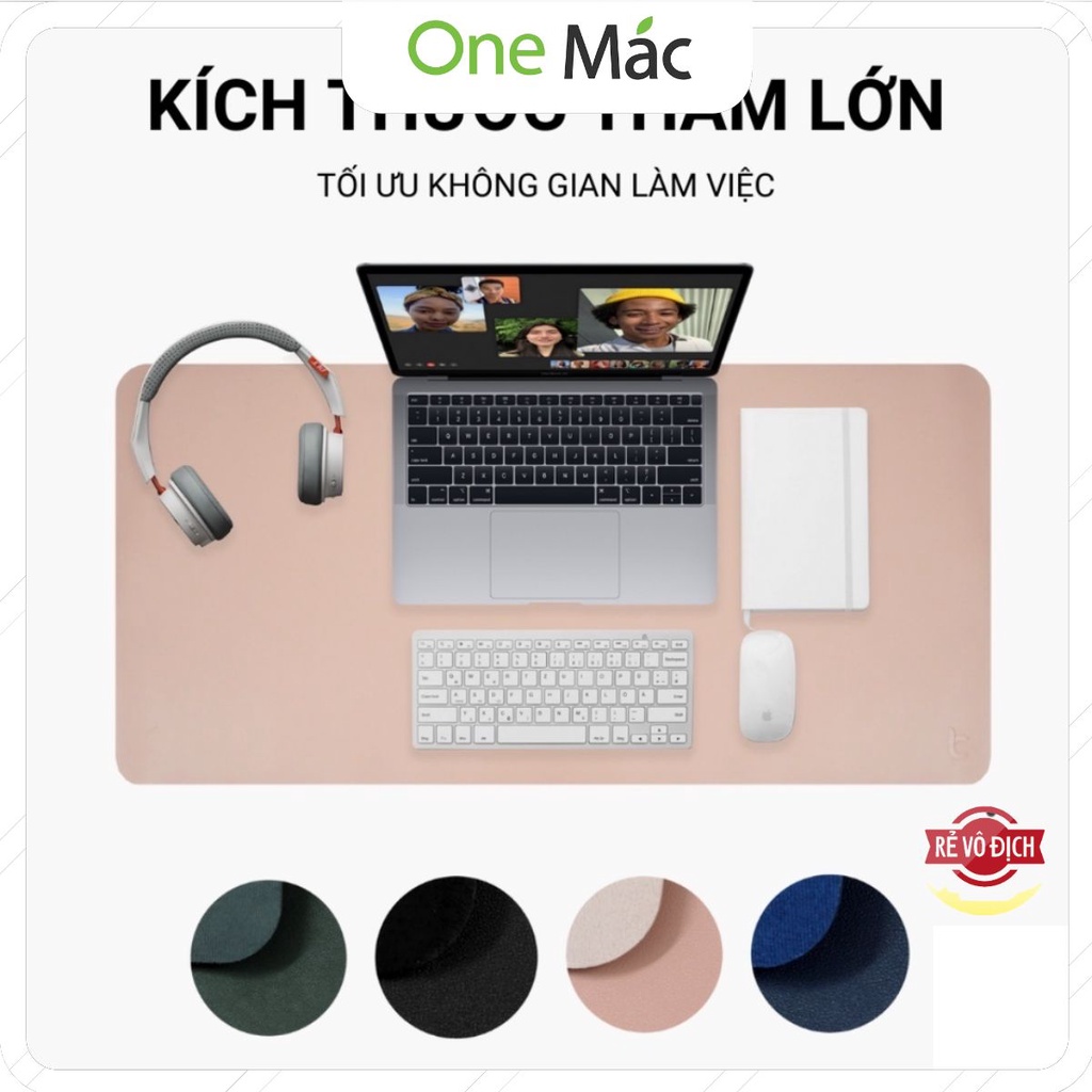 [Size Lớn 120x60]Deskpad Lót Chuột Mouse Pad, Thảm Da Lót Bàn Làm Việc Cỡ Lớn Chống Thấm Nước Nhiều Màu