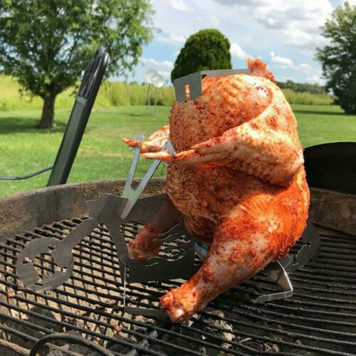 1Pc Chicken Stand Beer American Motorcycle Bbq Steel Glasses Tools Roast W/ L7D4