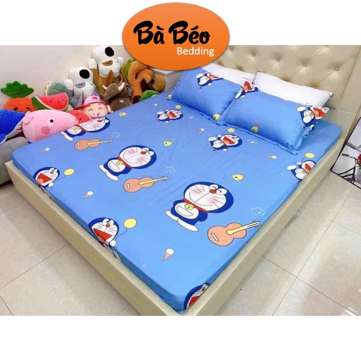 Bộ 3 món Ga gối, ga bọc nệm mẫu Bơ Xanh, drap giường giá rẻ kích thước m2/m6/m8/2m2 chất Poly cotton - Ga bo c