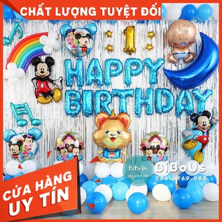 HOT DEAL !! Combo Trang Trí Sinh Nhật Tuổi Chuột - Bé Trai - 019- HAPPY BIRTHDAY- SET BÓNG THÔI NÔI TUỔI CHUỘT BÉ TRAI
