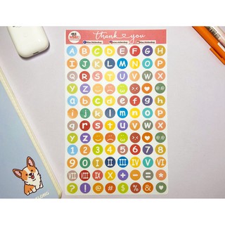 BÌA STICKER BẢNG CHỮ CÁI/SỐ