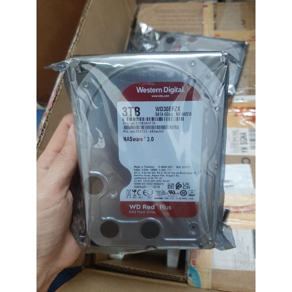 Ổ Cứng HDD 3TB 4TB NAS Western Digital Red™ PLUS128MB 5400RPM 3.5inch SATA3  Bảo hành 36 tháng