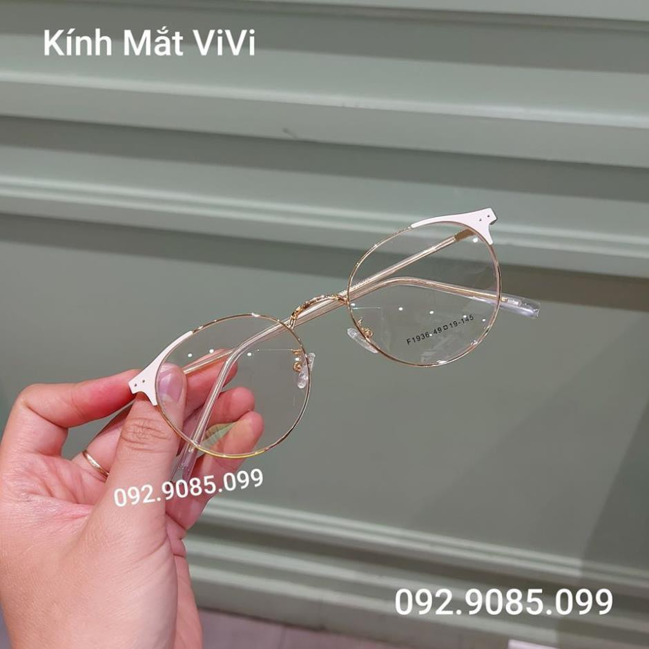 Gọng kính cận kim loại cao cấp dáng tròn - Kính thời trang 0 độ | BigBuy360 - bigbuy360.vn