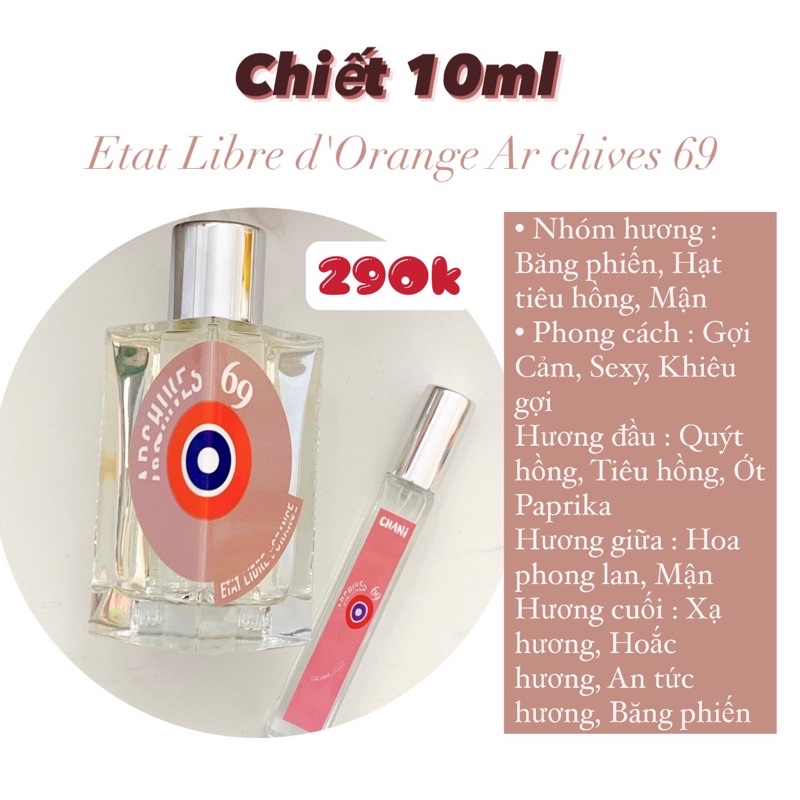 Xịt thơm Eldo Archives 69 10ml