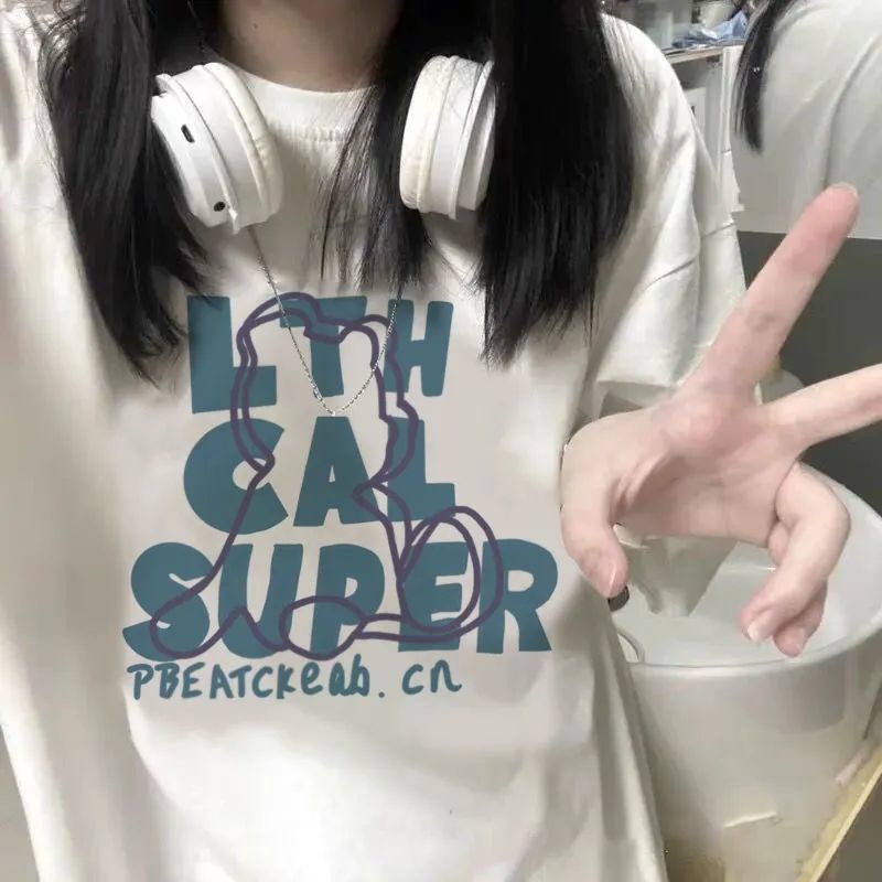 NRVP Áo Thun Tay Ngắn Cổ Tròn Thời Trang Mùa Hè Phong Cách Hàn Quốc