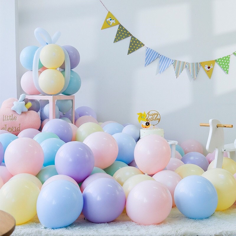 Bóng Pastel Bóng Bay Màu Macaron Trang Trí Tiệc Sinh Nhật Sự Kiện