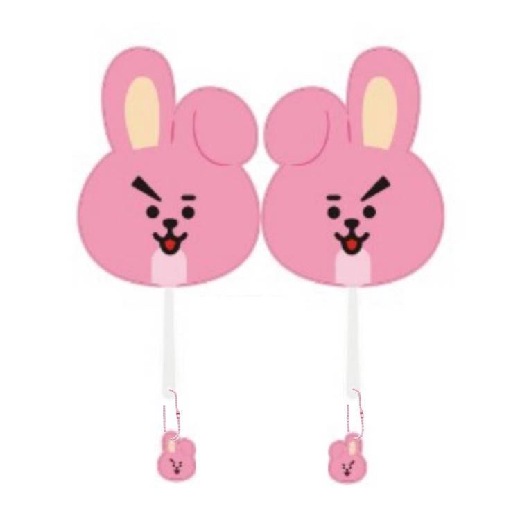 Cây quạt cầm tay bằng KPOP BTS BT21 Kipas tangan Pattern Hand Held Fans Folding Handheld Folded for Church Wedding Cartoon Hand Fan Hand Fan