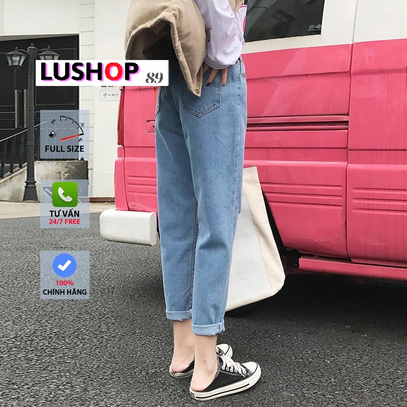 Quần jean baggy nữ quần bò nữ quần jeans nữ lưng cao cạp cao quần nữ đẹp 3 size S M L hot Lushop89 QT10 | BigBuy360 - bigbuy360.vn