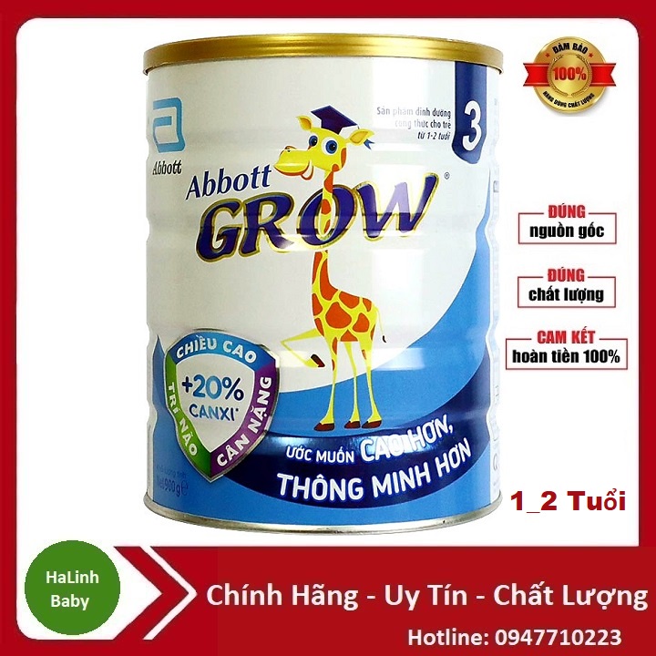 Sữa Grow 3 abbott 900g [Date 2024]