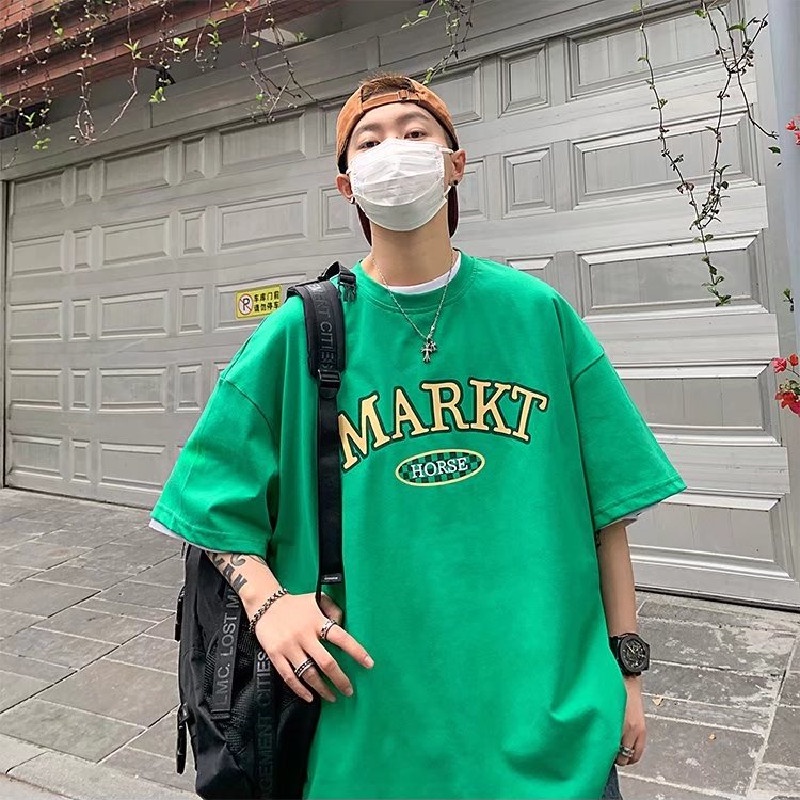 Áo Thun Nam Tay Ngắn Dáng Rộng Phong Cách Hip Hop Thời Trang Mùa Hè Size M-5XL