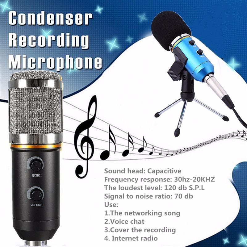 Micro Hát Karaoke Jack 3.5mm Có Chân Đứng Tiện Dụng Đen