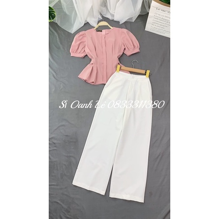 Áo peplum tay phồng A208