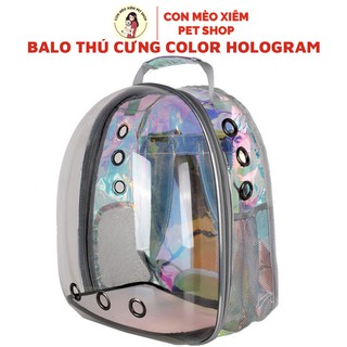 Balo chó mèo trong suốt thoáng khí phi hành gia vũ trụ, túi cho thú cưng Con Mèo Xiêm