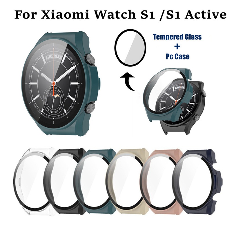 Ốp Lưng PC + KíNh CườNg LựC Cho Xiaomi mi watch s1 Xiaomi mi watch s1