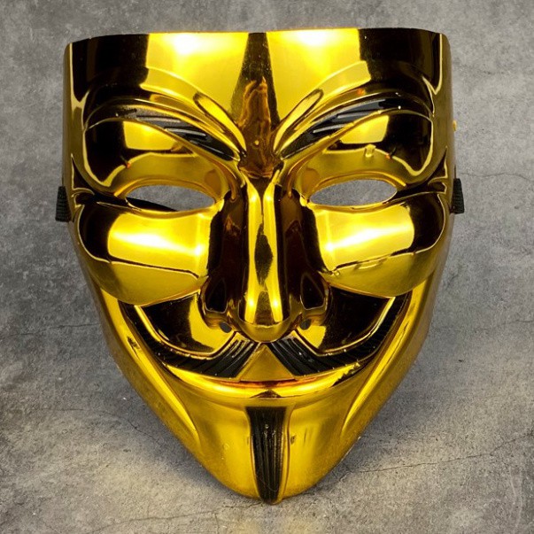 Mặt Nạ Hacker VÀNG BÓNG VÀNG GOLD 2021
