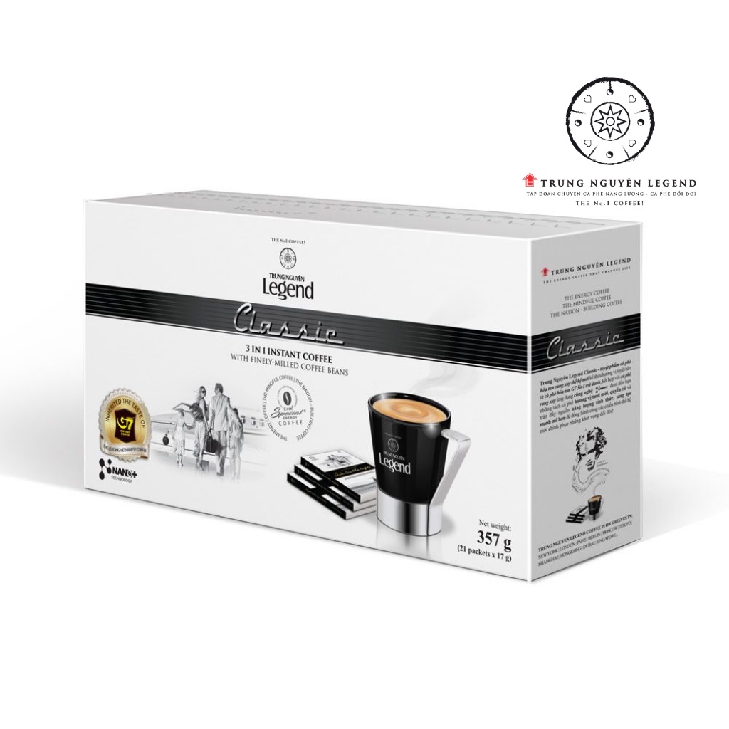 Cà Phê Hòa Tan Legend Classic Hộp 21 gói / Hộp 12 gói -  Trung Nguyên