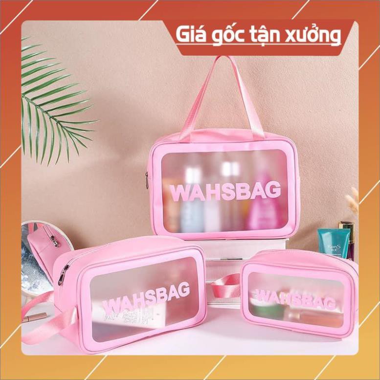 [Bán gía Gốc] Sét 3 túi đựng mỹ phẩm trong suốt mẫu mới, sét 3 túi mỹ phẩm washbag