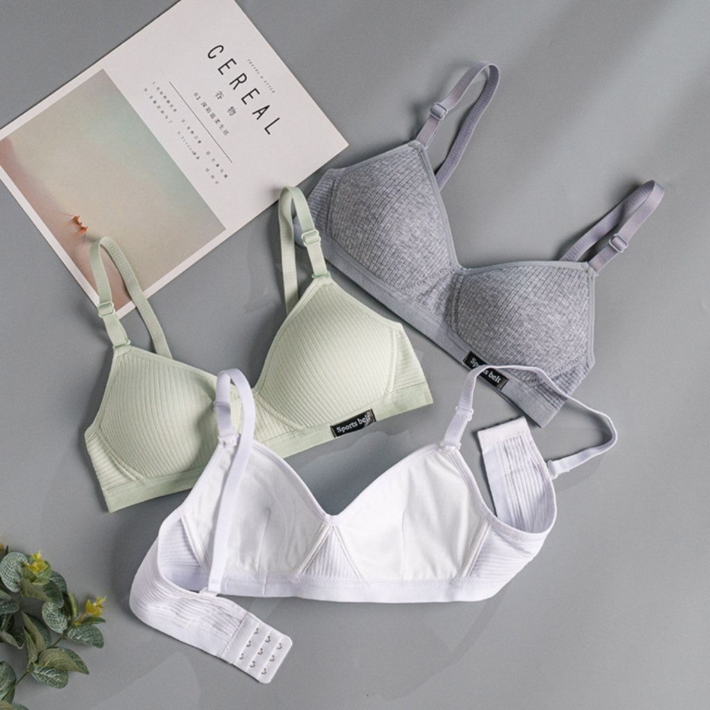 Áo ngực không gọng nữ cotton mềm mại, áo lót nữ học sinh đệm mút mỏng ôm ngực mặc thoải mái JOCOSI A554
