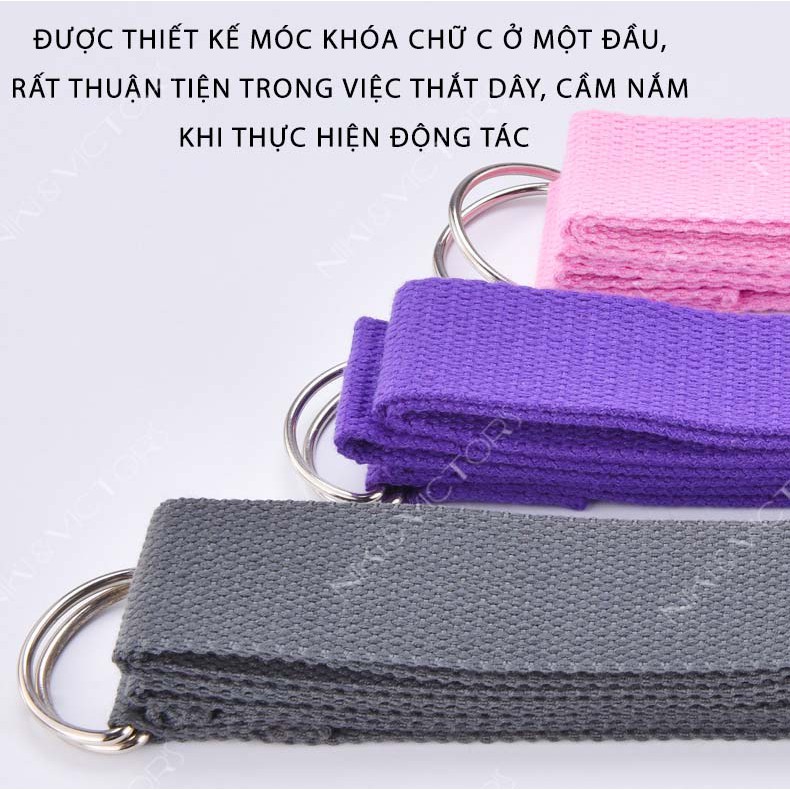 Dây Tập YOGA Cotton 1,8m x 3,8cm Hỗ Trợ Kéo Dãn Chân Tay Uốn Người Tập Yoga