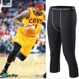 Quần Pro Combat giữ nhiệt 3 phần 4 Quần Gym giữ nhiệt dáng 3 phần 4 bóng rổ bóng đá