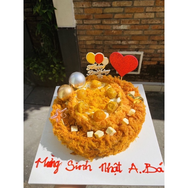 Bông lan trứng muối gato 20cm 2 tầng
