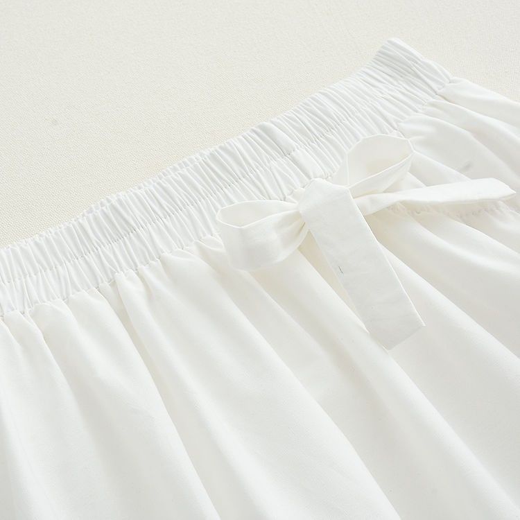 Chân Váy Dài Qua Gối Thắt Nơ Eo Phong Cách Retro Dành Cho Nữ