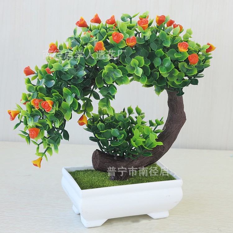 Cây bonsai giả có hoa, Phú quý cát tường may mắn, Trang trí.