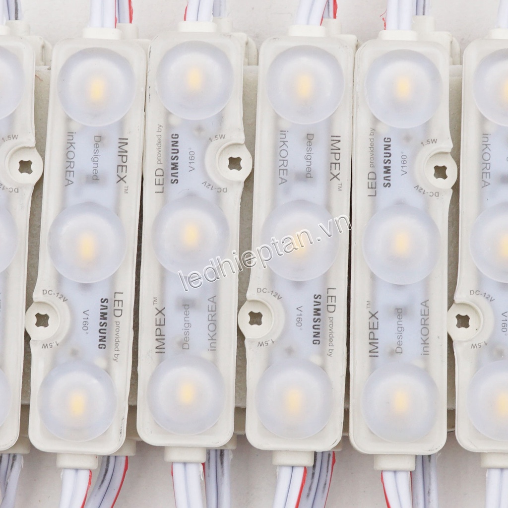 LED hắc 12V  3 Bóng LT 1.5w 71*17 SMD5730 TRẮNG ẤM - 1 Dây 20 Bóng LED