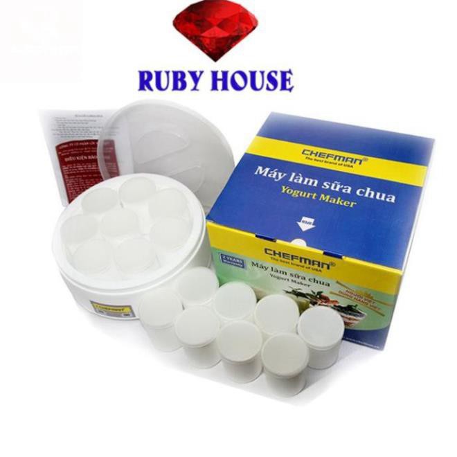 [sx63] [sx63] Máy làm sữa chua 8 cốc nhựa Chefman CHÍNH HÃNG, máy ủ sữa chua lựa chọn số 1 của các bà mẹ-Ruby House tutu