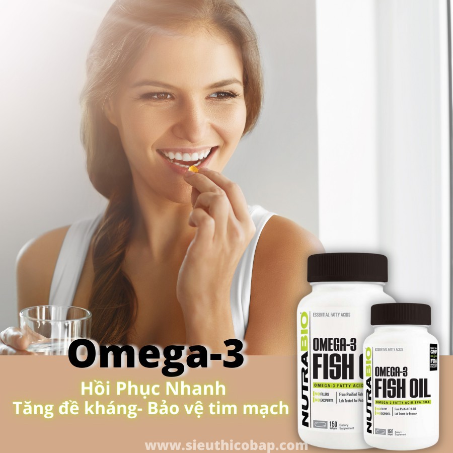 [SẢN PHẢM CHÍNH HÃNG 100%] Nutra Bio Fish Oil (500 softgels) THỰC PHẨM CHỨC NĂNG HỔ TRỢ GYMMER TẬP GYM