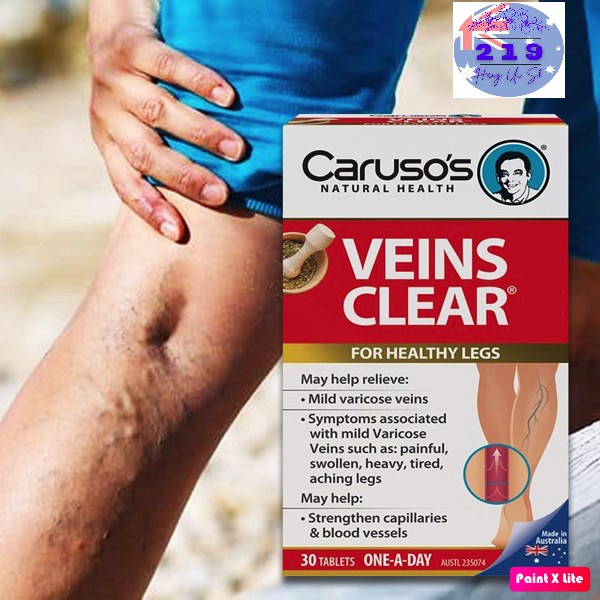 60 viên uống suy giãn tĩnh mạch Caruso's Veins Clear 60 của Úc